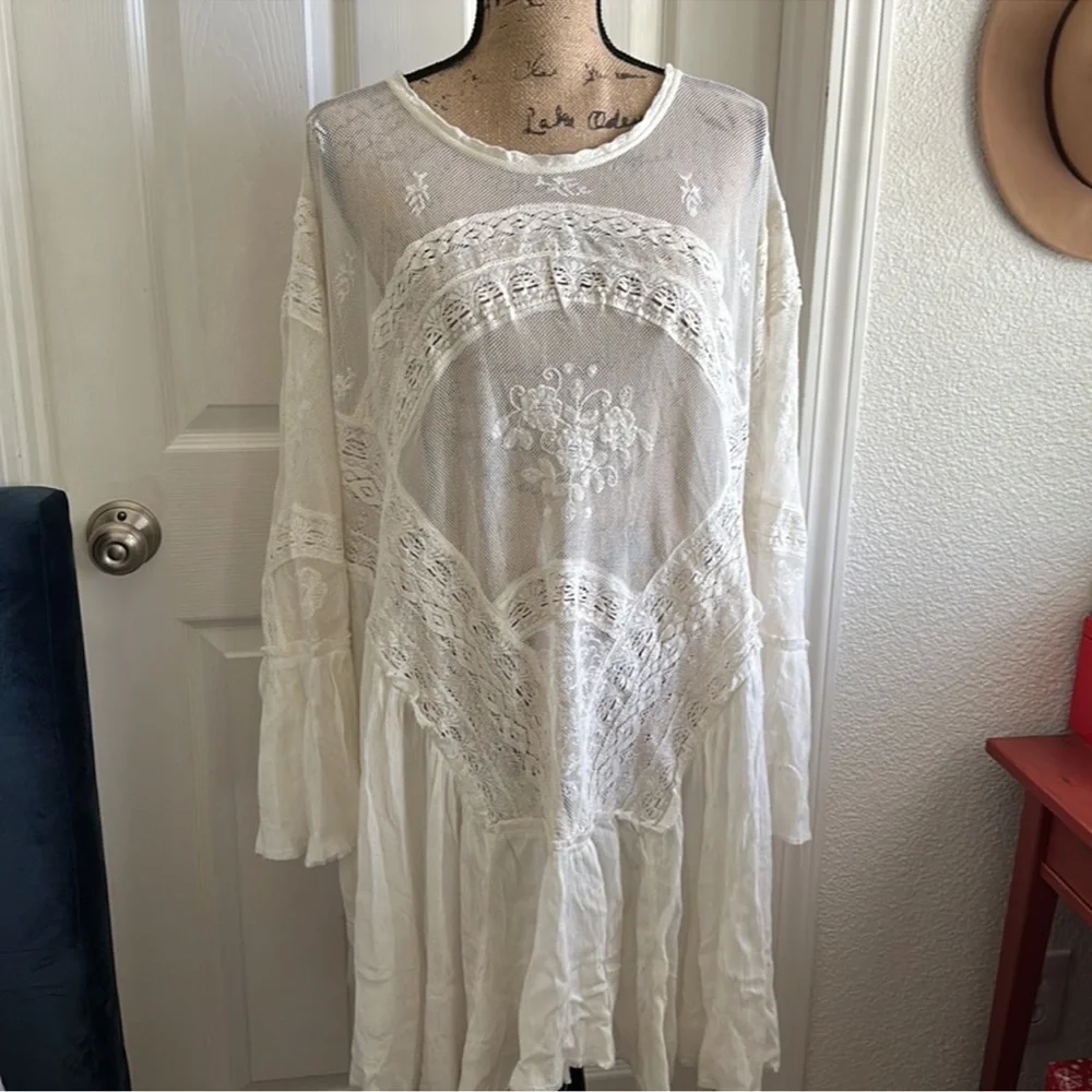 NWT Free People | Layered In Lace Swing Dress | Small